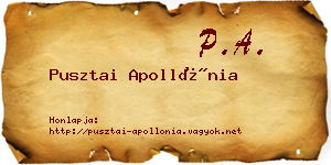 Pusztai Apollónia névjegykártya